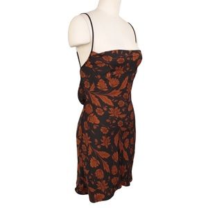 Bec & Bridge Casabel leaf print cowl neck strappy mini dress Size 4 Small